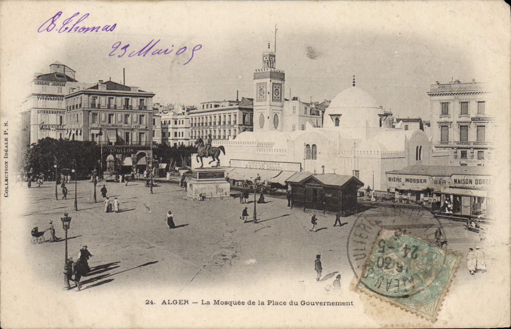 CPA ALGER la mosquée de la place du Gouvernement