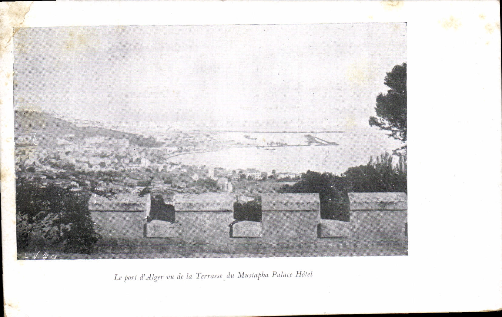 CPA ALGER le port vu du Mustapha palace hôtel