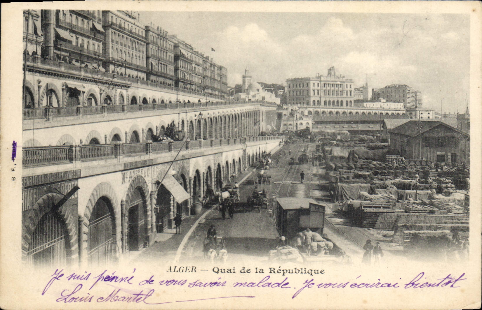 CPA ALGER quai de la République