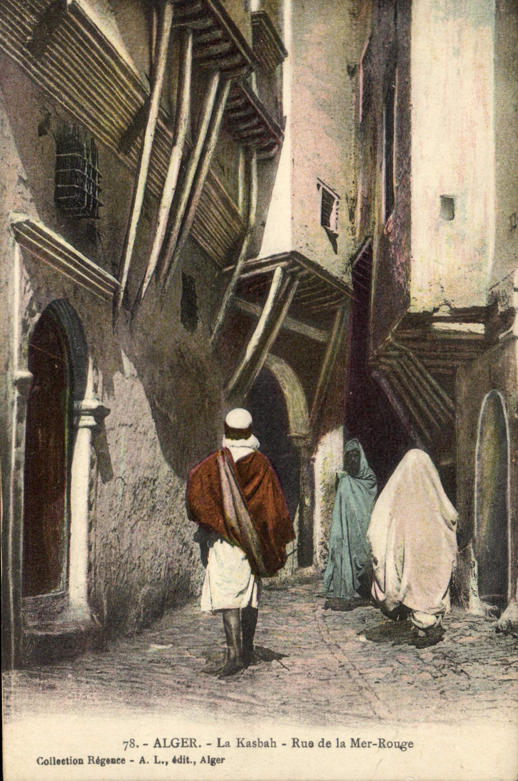CPA ALGER la Kasbah rue de la Mer-Rouge