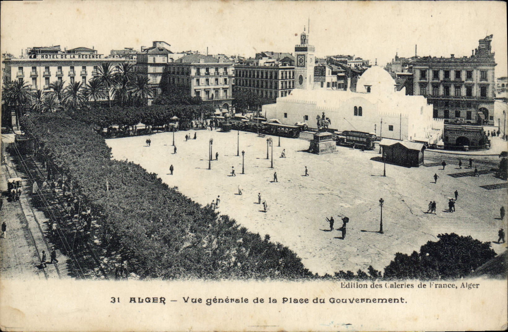 CPA ALGER place du gouvernement