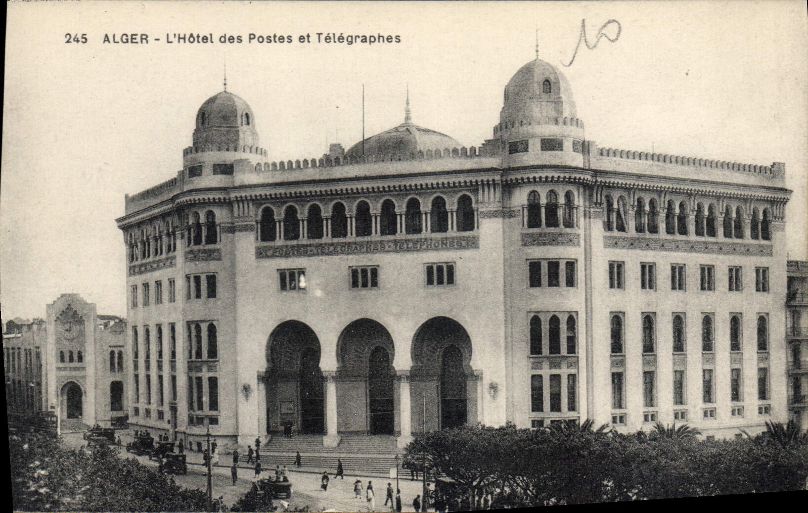 CPA ALGER hôtel des postes et télégraphes