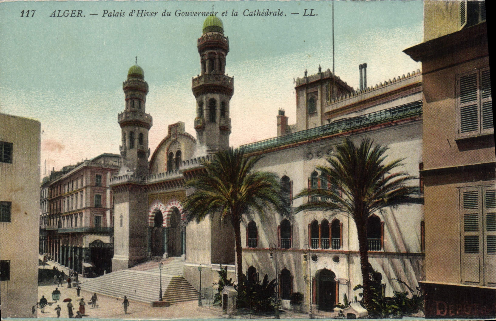 CPA ALGER la cathédrale et le palais d'hiver du gouverneur