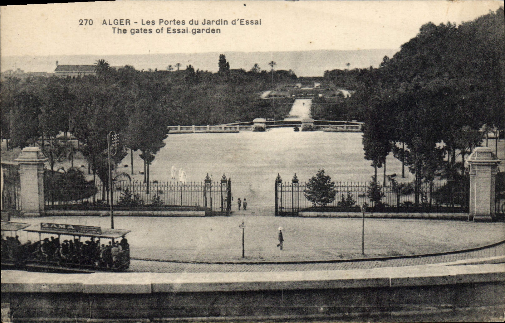 CPA ALGER portes du jardin d'essai