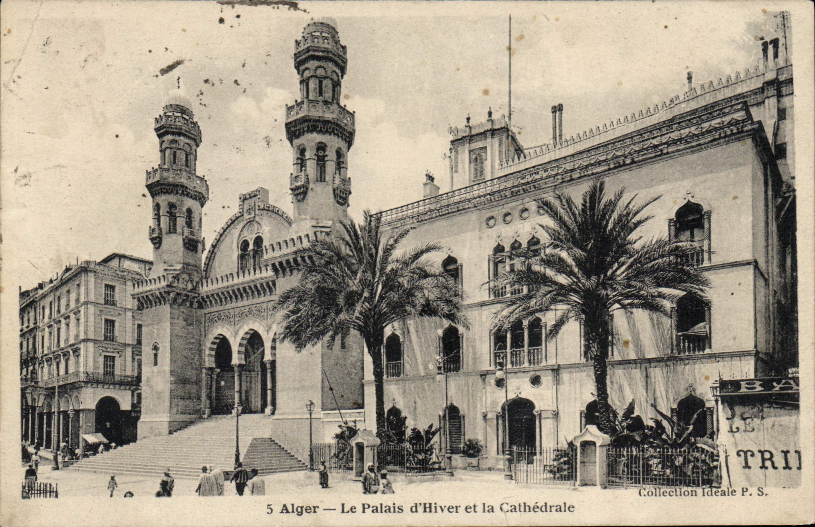 CPA ALGER palais d'hiver et la cathédrale