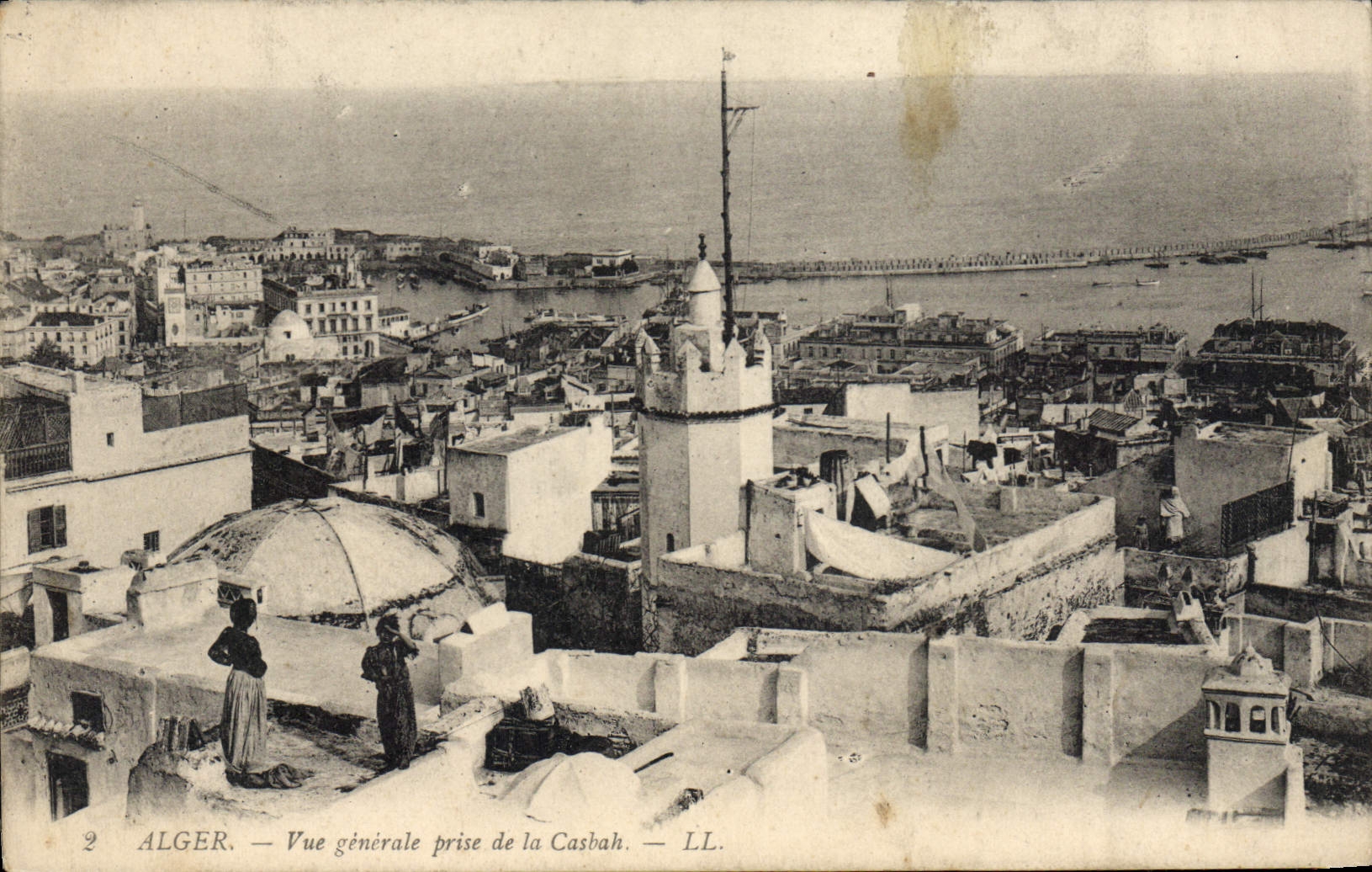 CPA ALGER vue générale prise de la Casbah