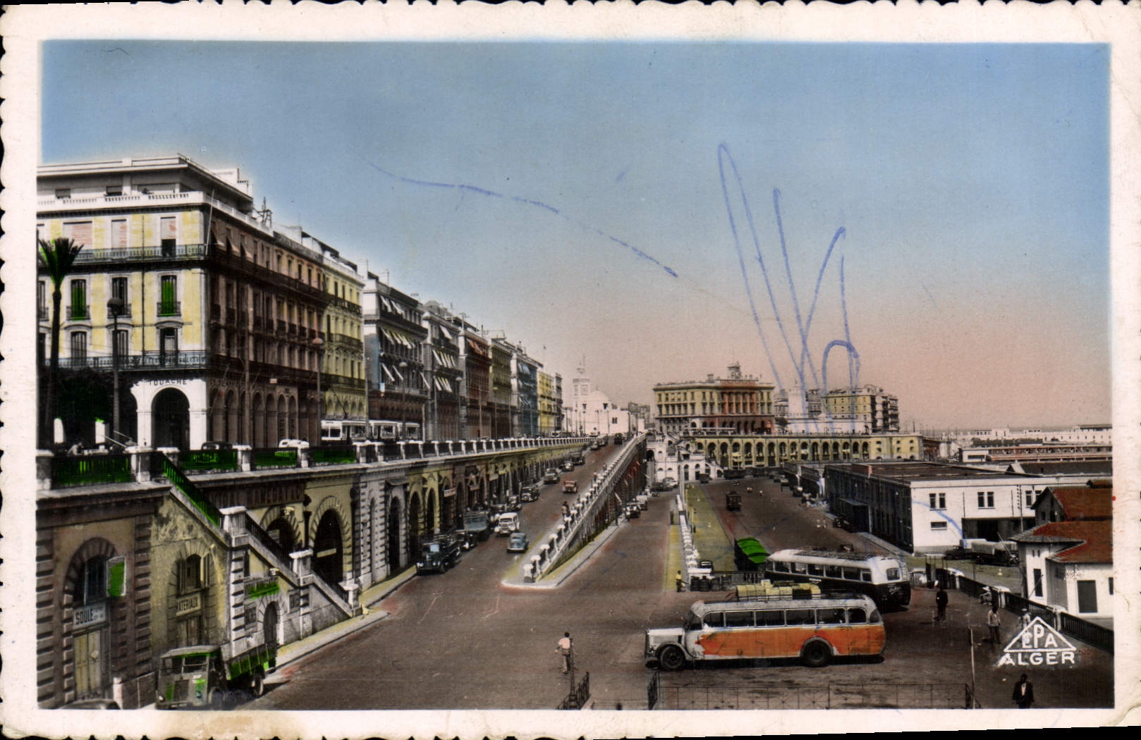 CPA ALGER boulevard de la République les rampes