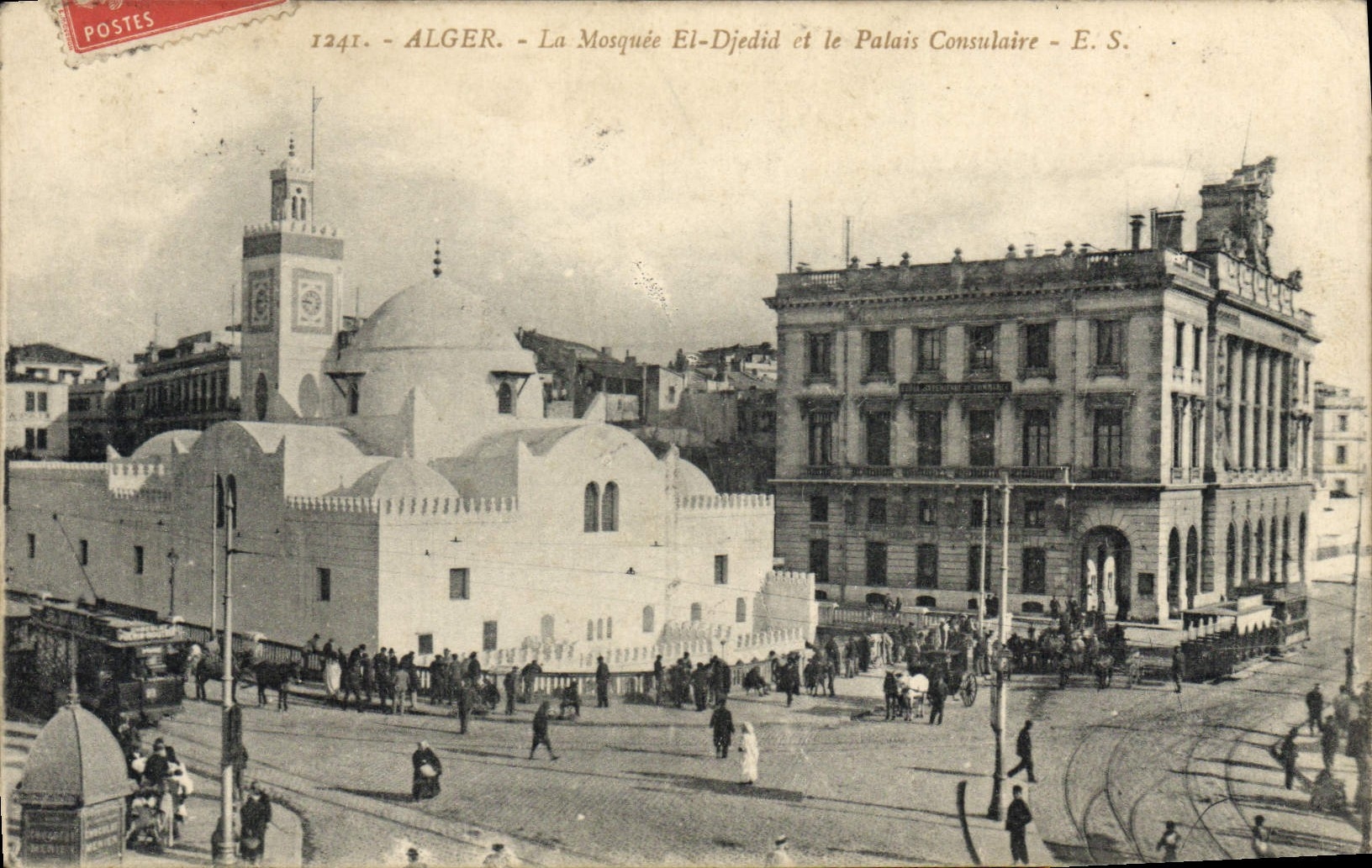 CPA ALGER la Mosquée El-Djedid palais consulaire