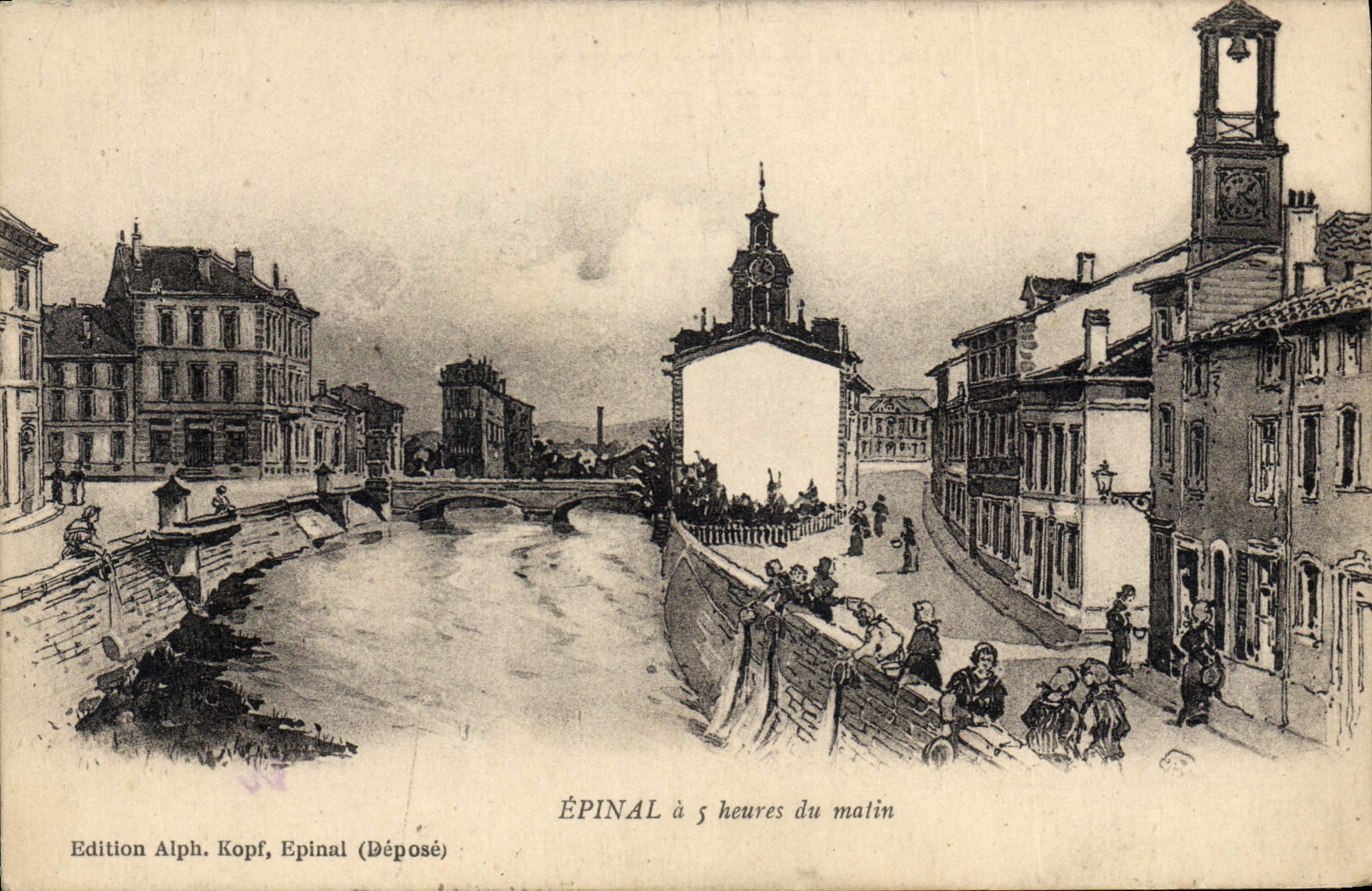 CPA Epinal à 5 Heures Du Matin