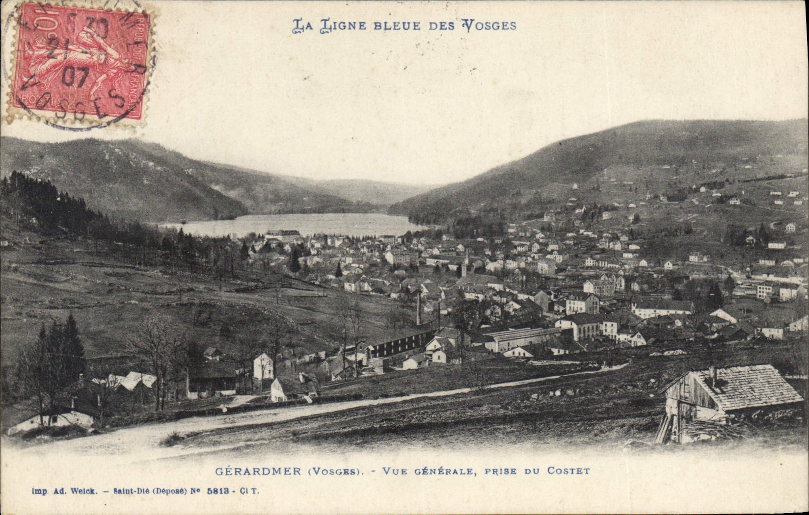 CPA Gerardmer Vue Generale Prise Du Costet