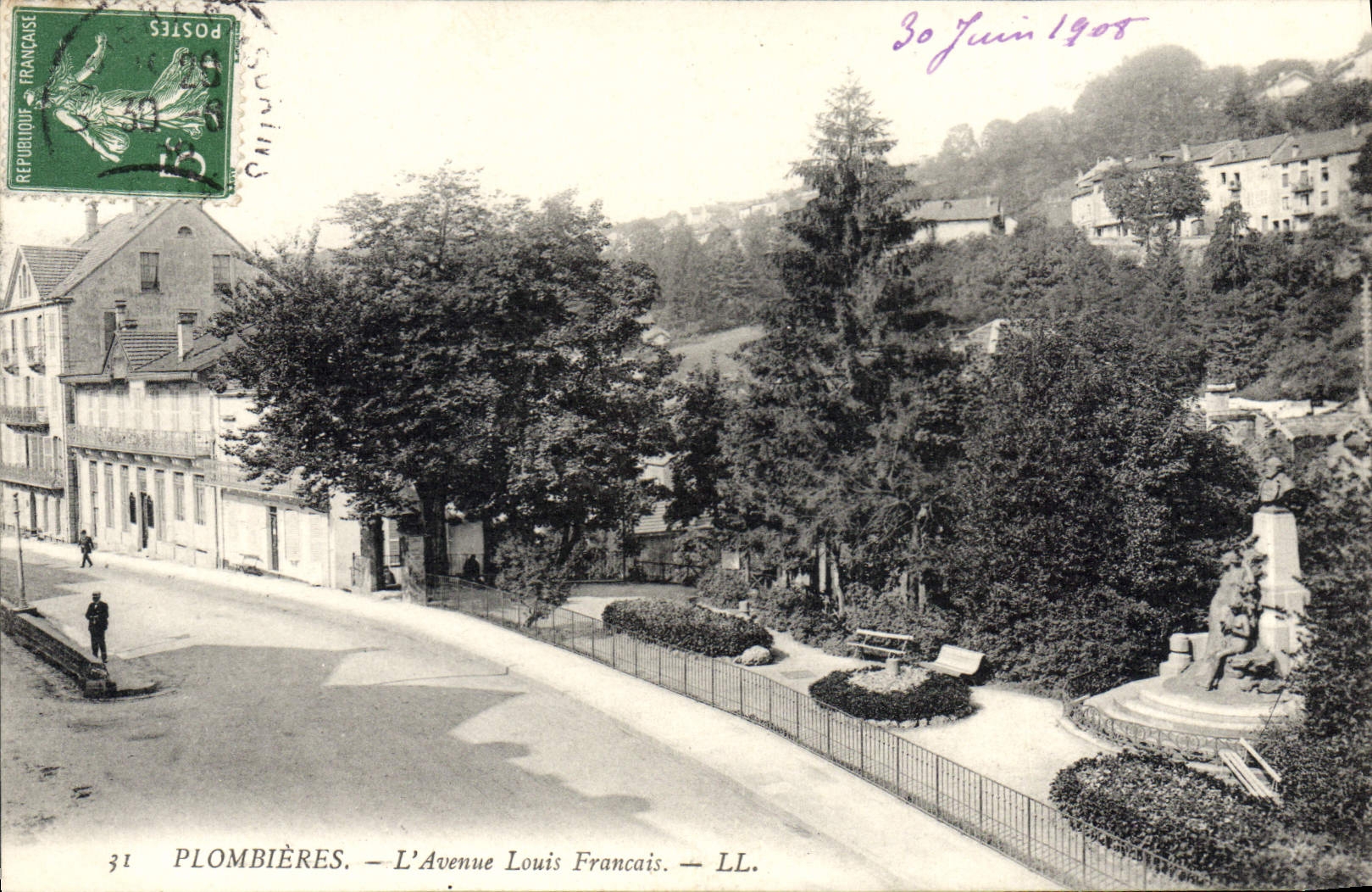 CPA Plombieres L'Avenue Louis français