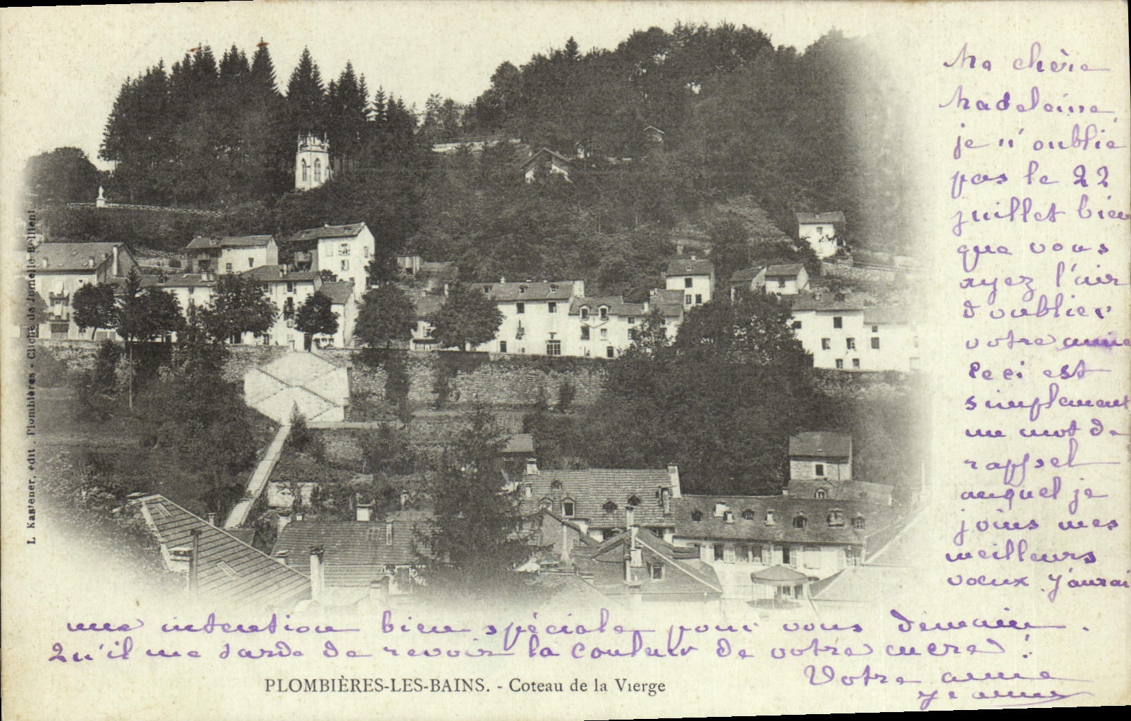 CPA Plombieres Les Bains Coteau De La Vierge