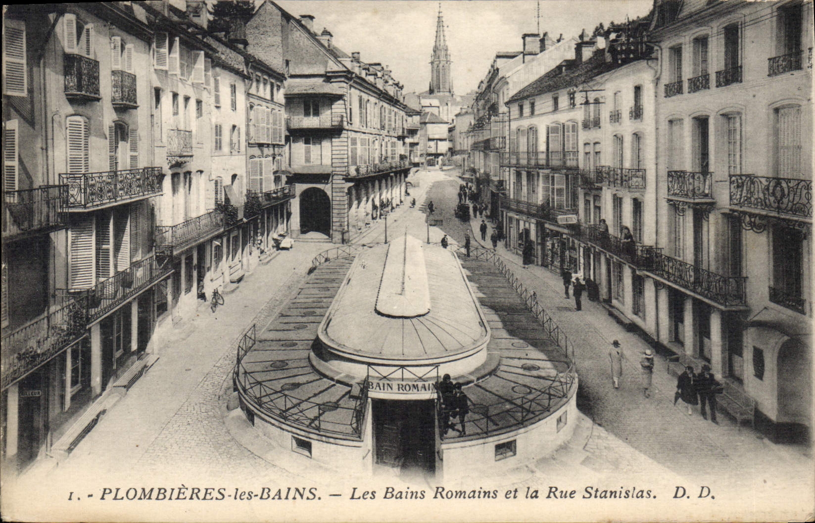 CPA Plombieres Les Bains Les Bains Romains Et La Rue Stanislas
