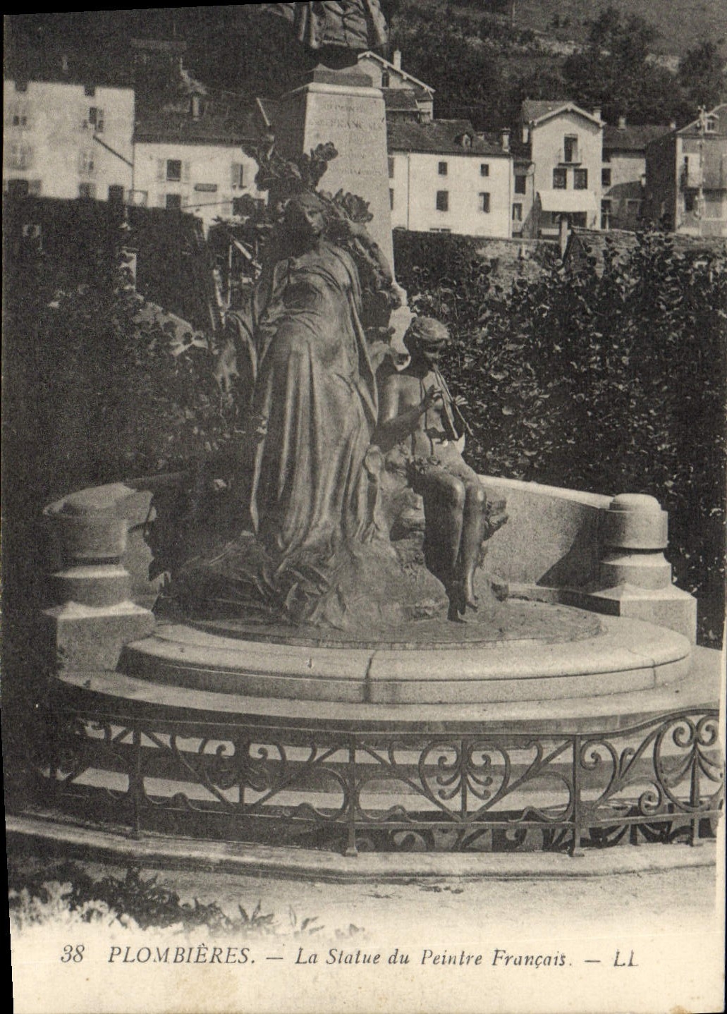 CPA Plombieres La Statue Du Peintre Français
