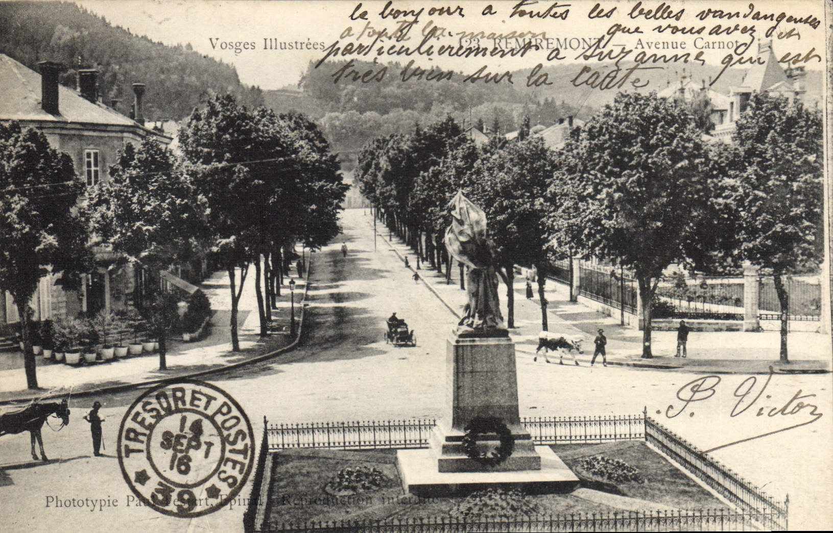 CPA Remiremont Vosges Illustrees Avenue Carnot