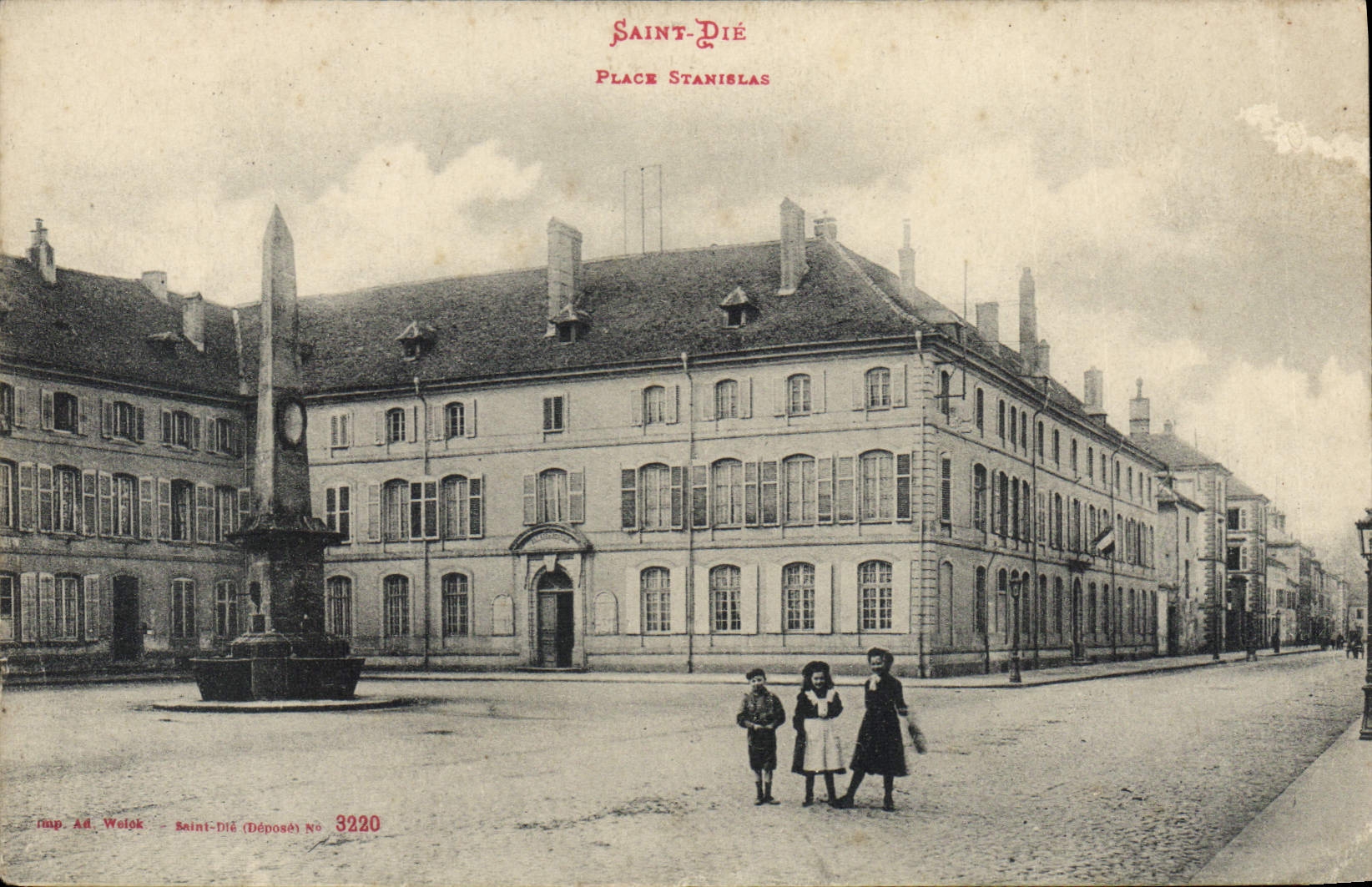 CPA Saint Die Place Stanislas