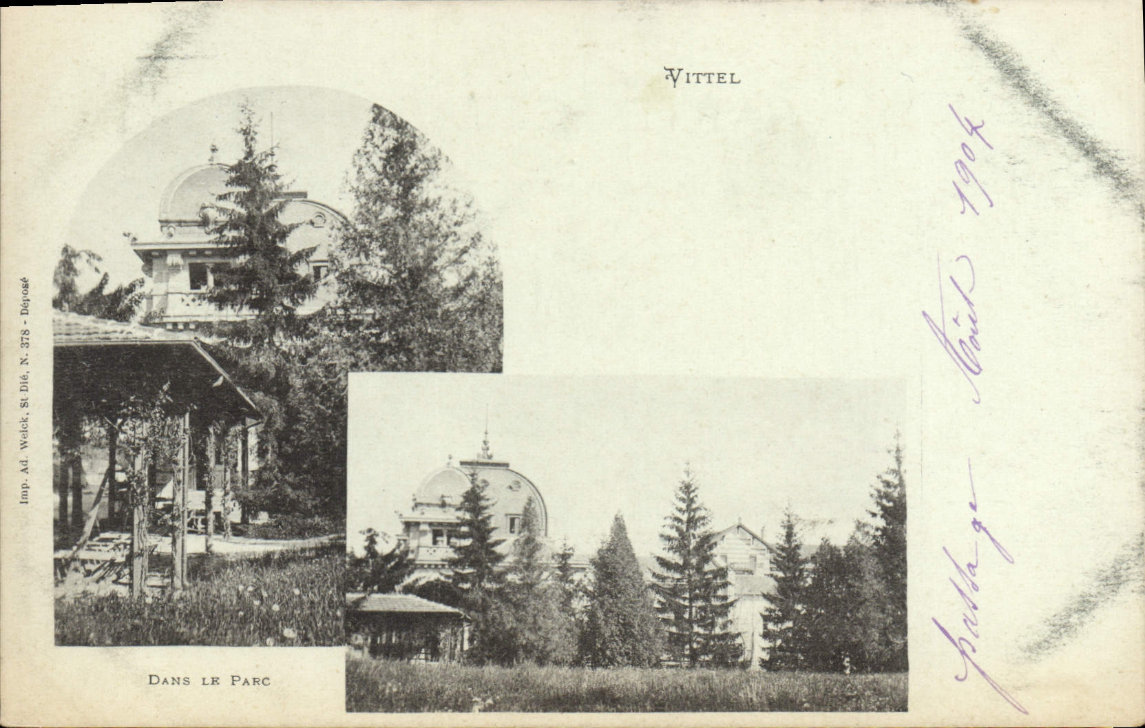 CPA Vittel Dans Le Parc