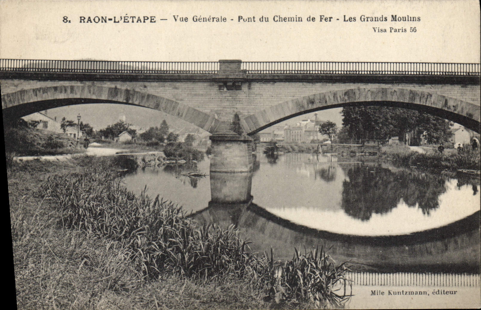 CPA Raon L'Etape Vue Generale Pont Du Chemin De Fer grands moulins