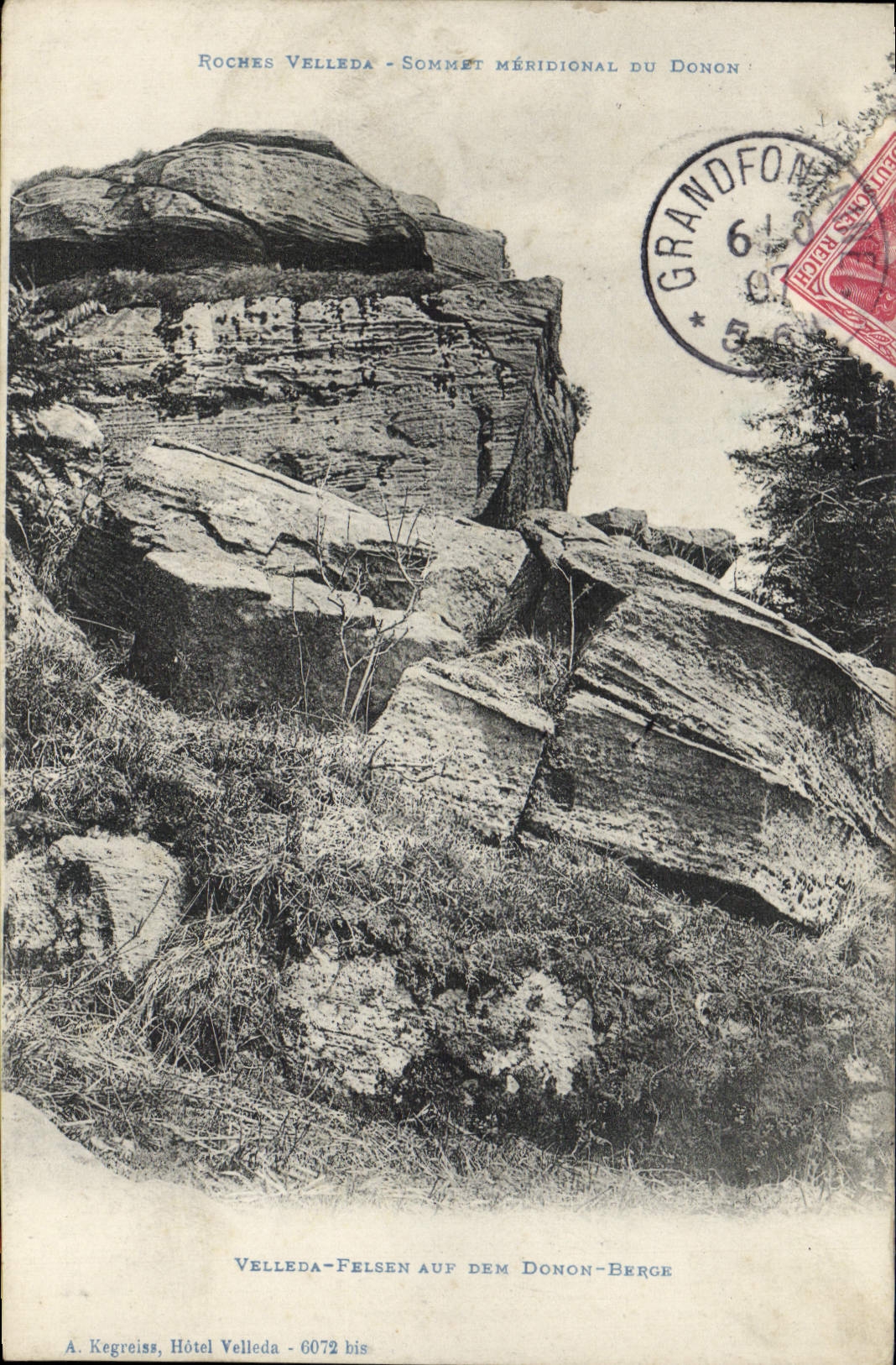 CPA Roches Velleda Sommet meridional Du Donon