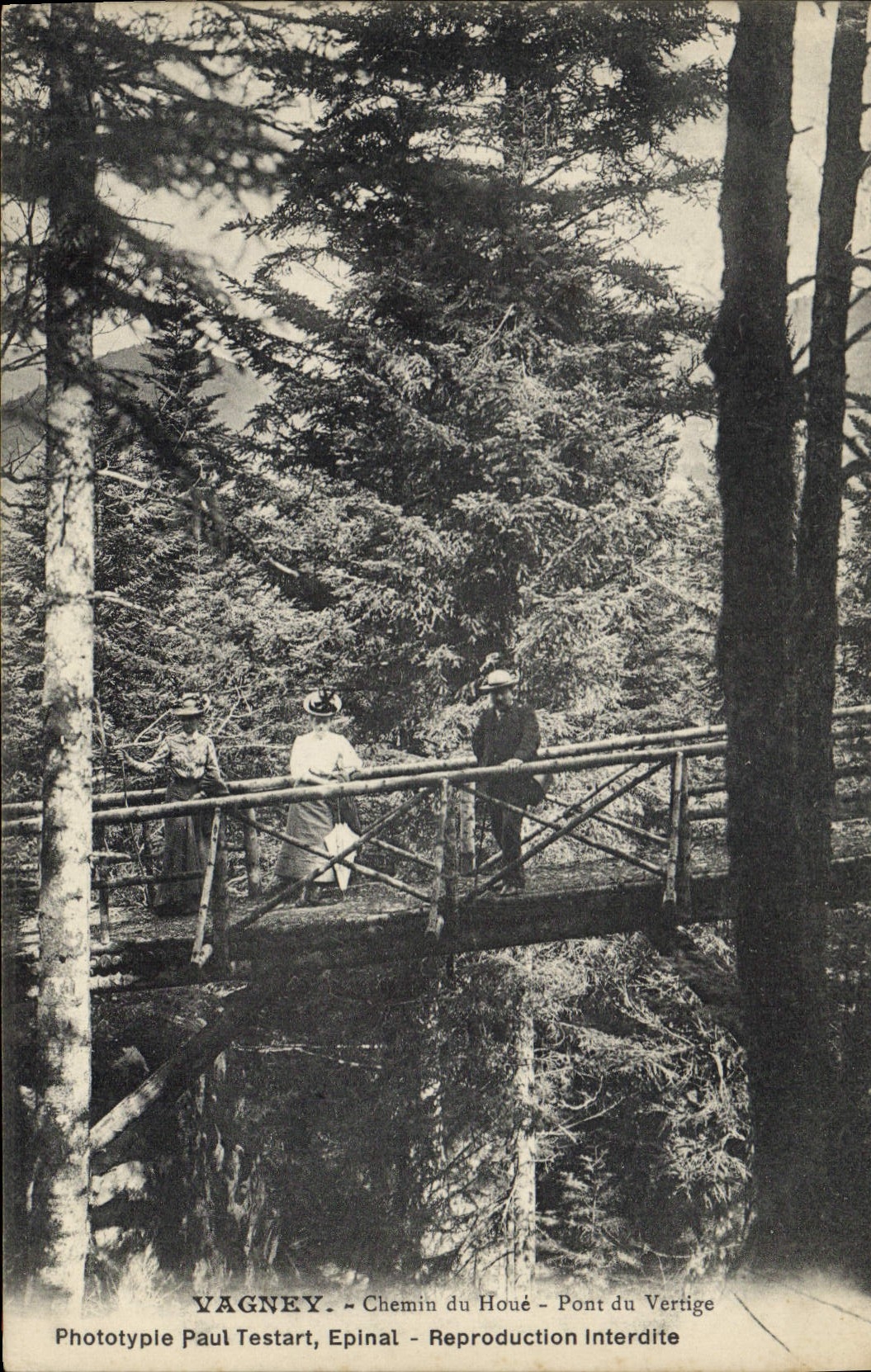 CPA Vagney Chemin Du Houé Pont Du Vertige