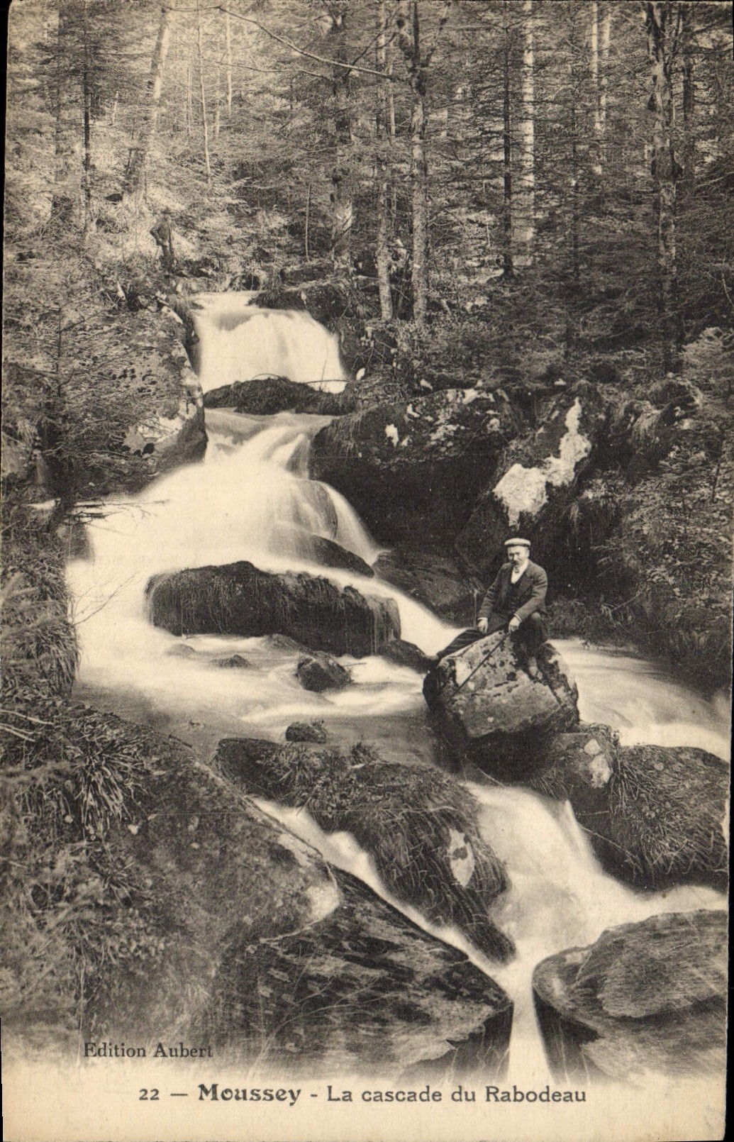 CPA Moussey la Cascade Du Rabodeau