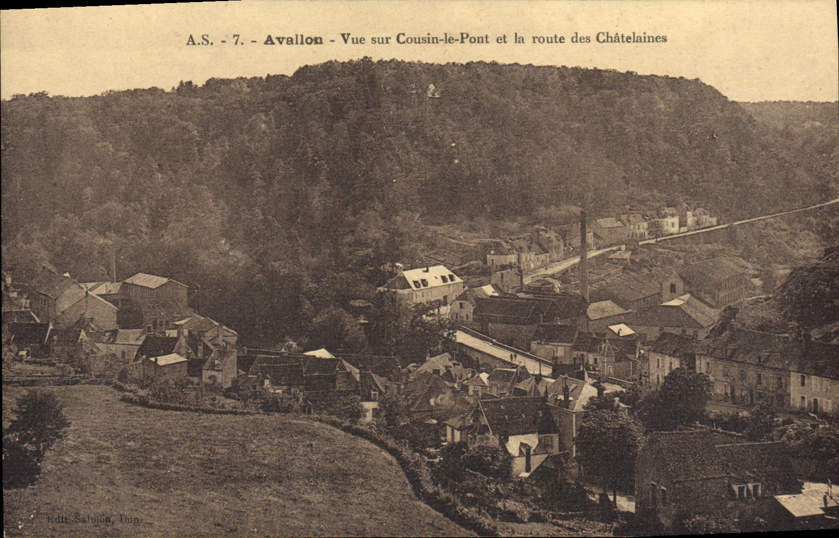 CPA Avallon Vue Sur Cousin Le Pont Et La Route Des Chatelaines