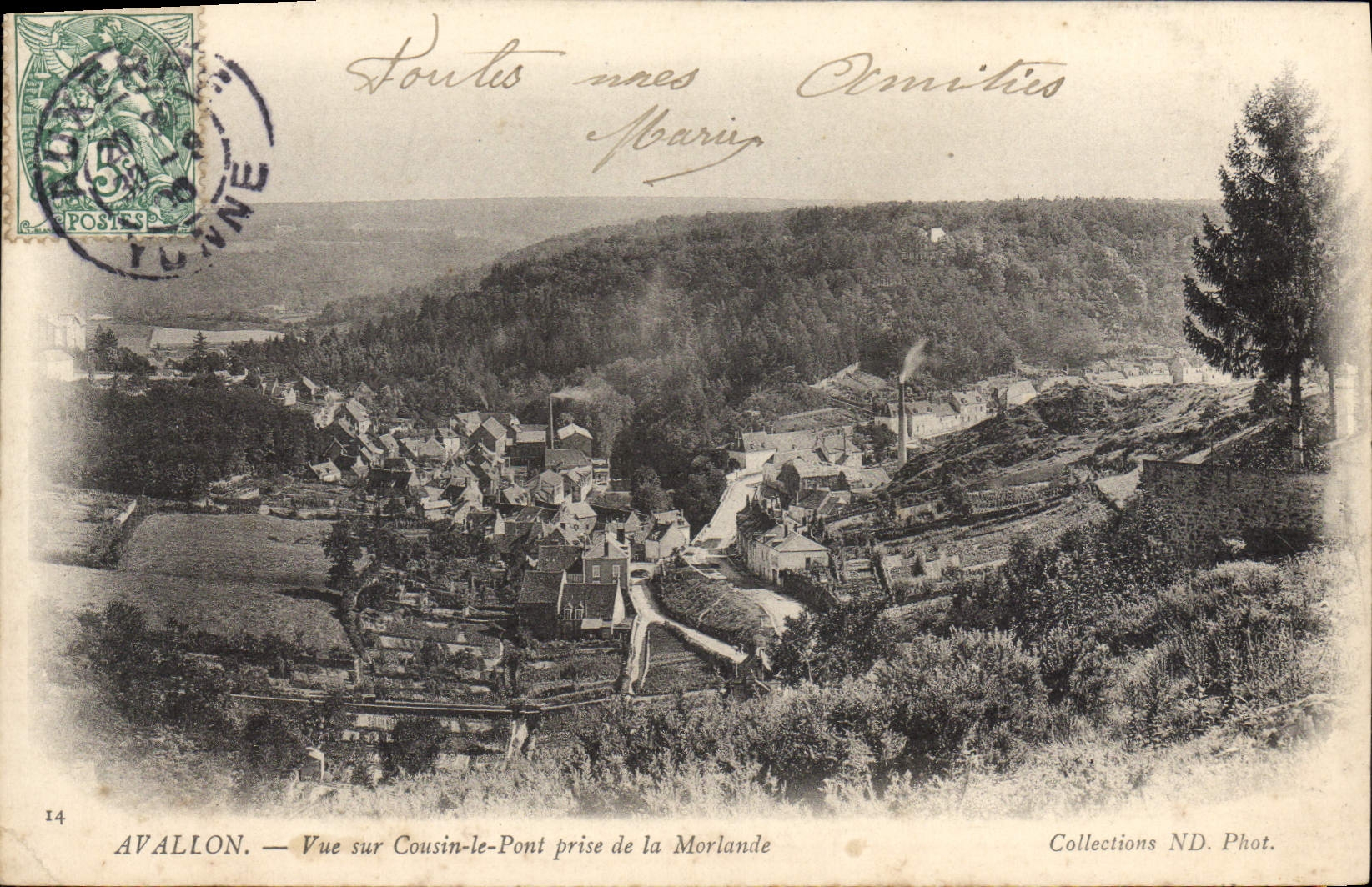 CPA Avallon Vue Sur Cousin Le Pont Prise De la Morlande