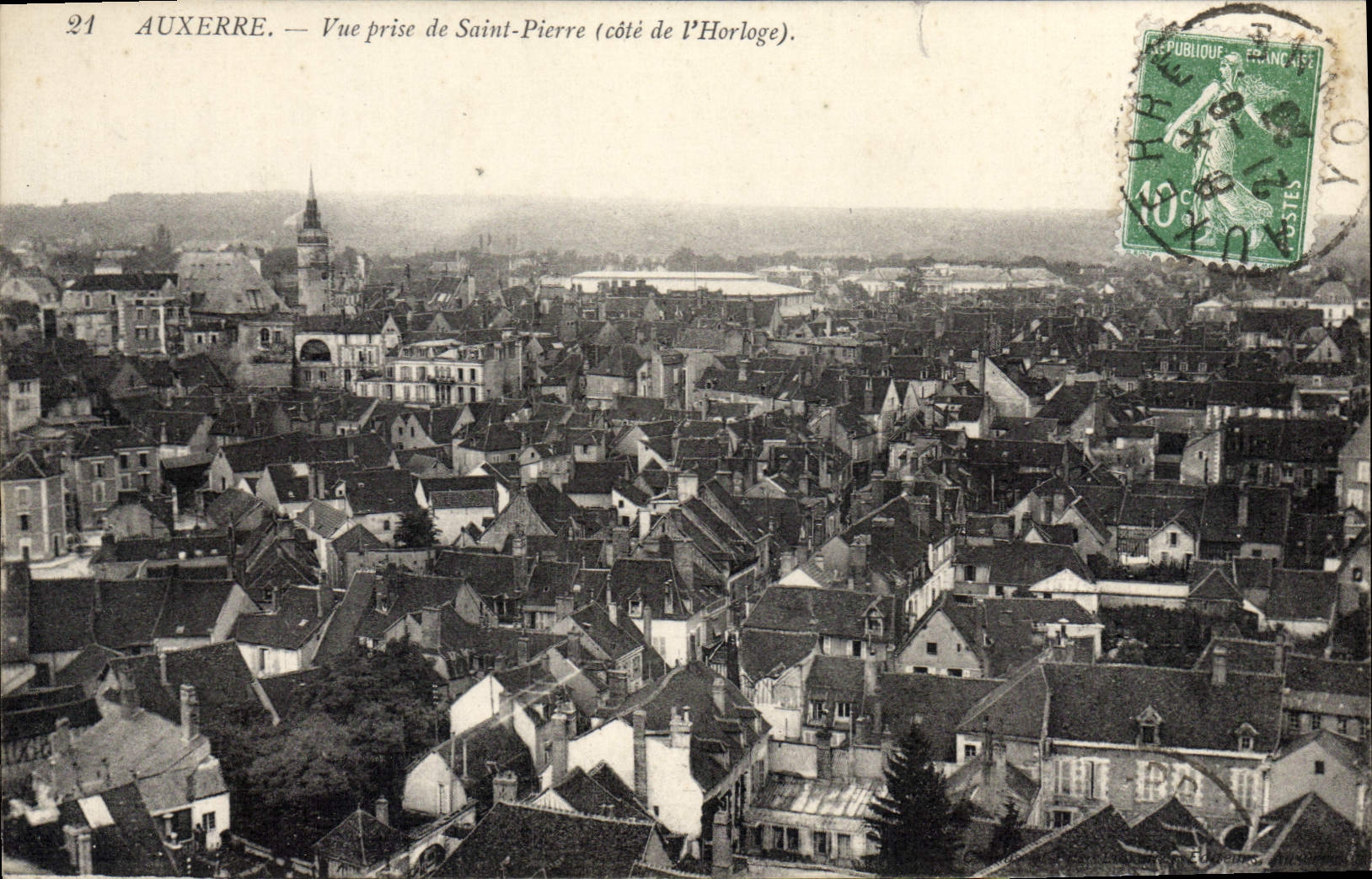 CPA Auxerre Vue Prise De Saint Pierre