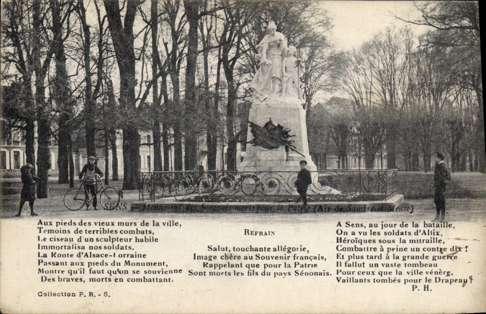 CPA Sens monument Refrain Au Jour De La Bataille