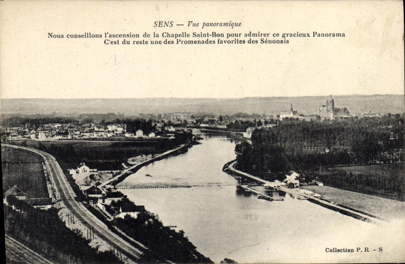 CPA Sens Vue Panoramique Nous Conseillons I'Ascension