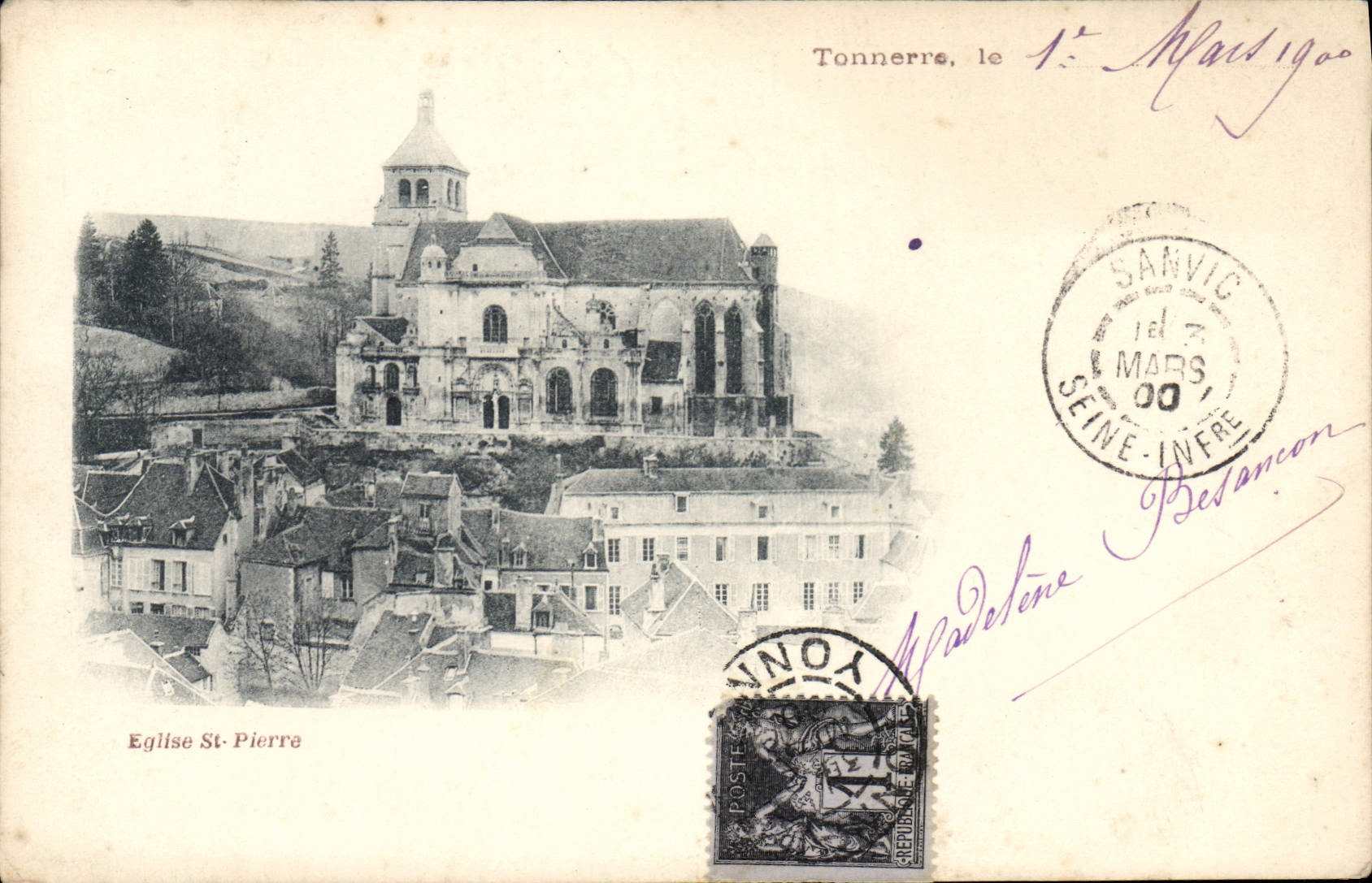 CPA Tonnerre Eglise St Pierre