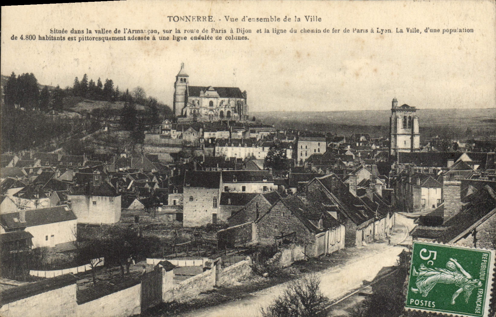 CPA Tonnerre Vue D'Ensemble De La Ville