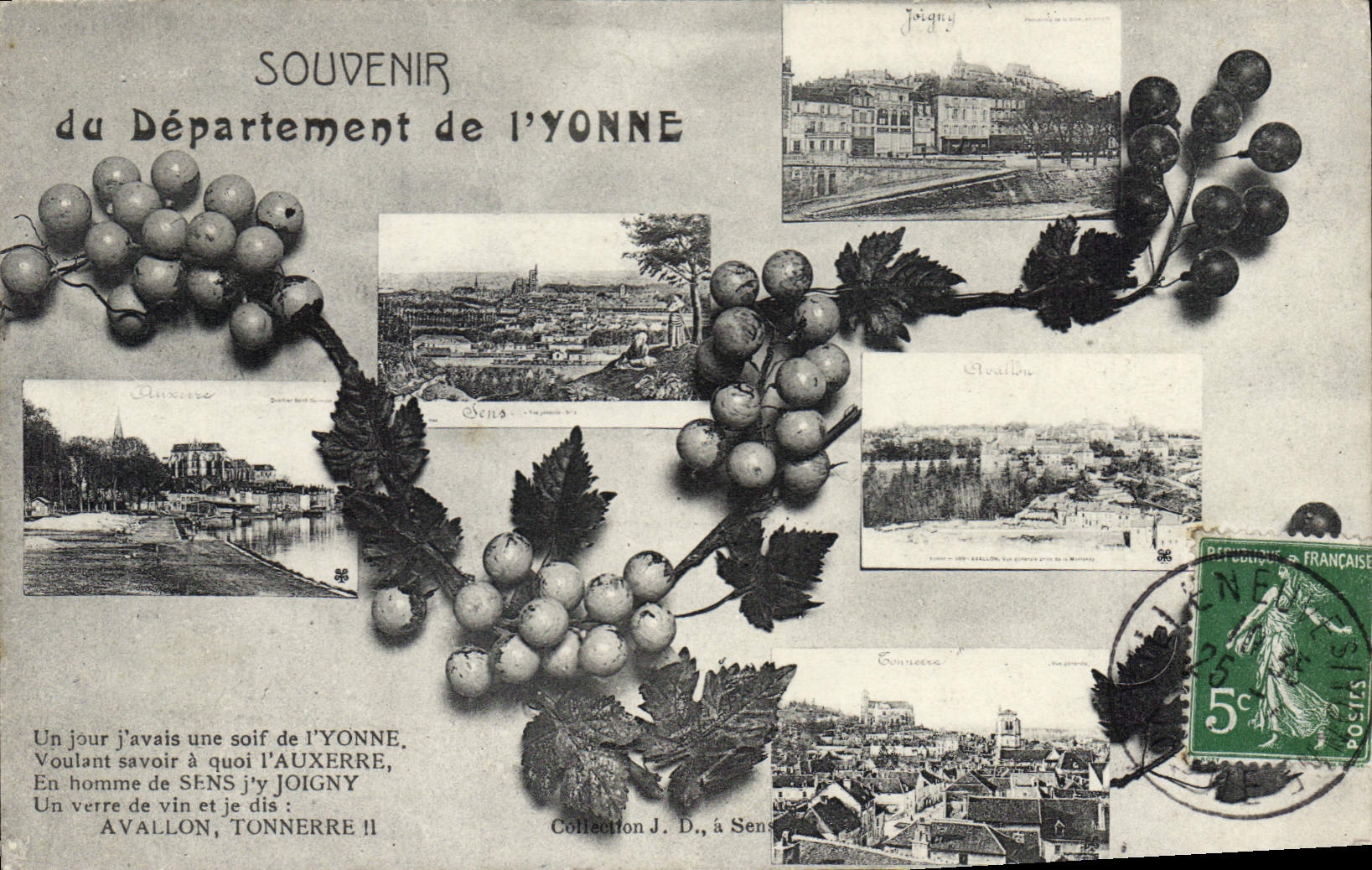 CPA Souvenir Du Departement De I'Yonne Auxerre Joigny