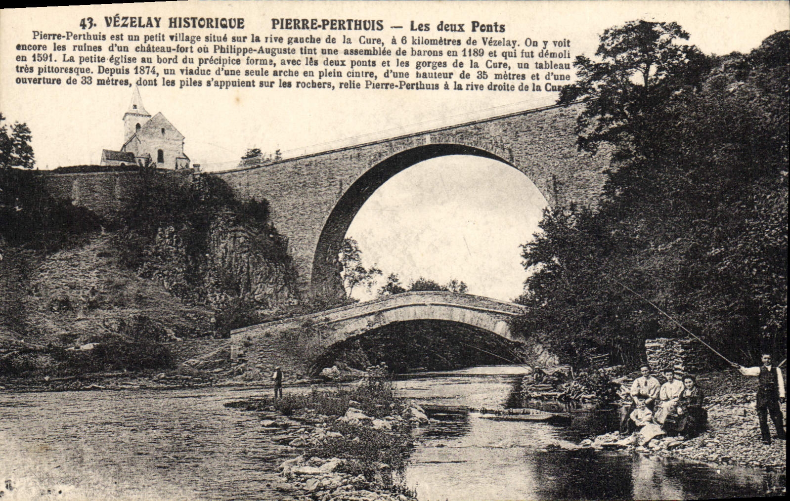 CPA Vezelay Historique Pierre Perthuis Les Deux Ponts