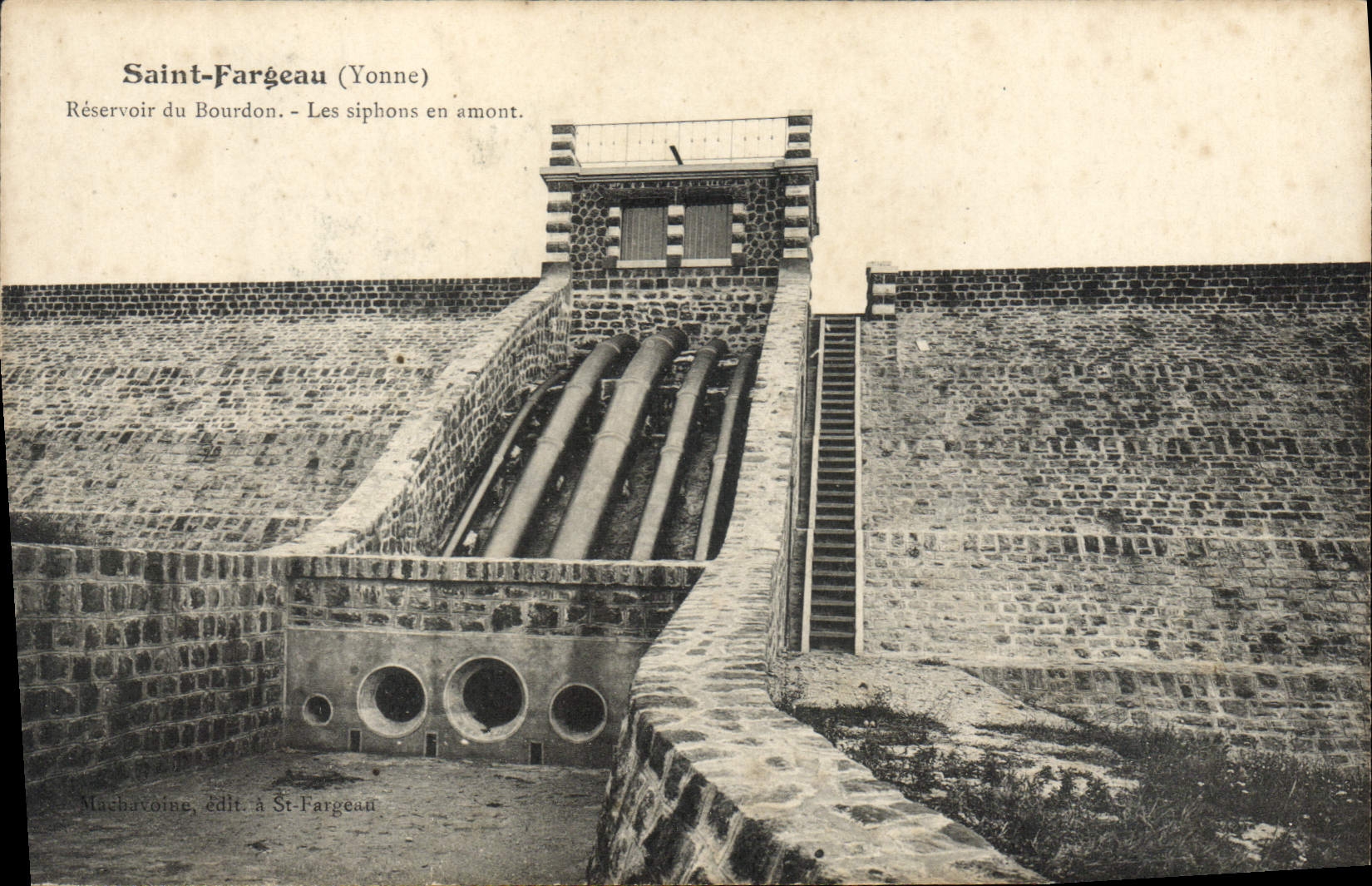 CPA Saint Fargeau Reservoir Du Bourdon Les Siphons