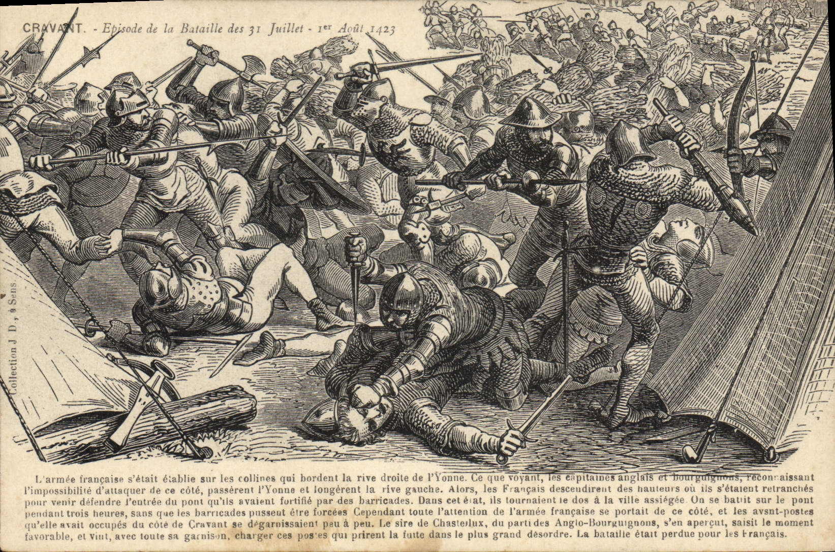 CPA Cravant Episode De La Bataille du 1er août 1423