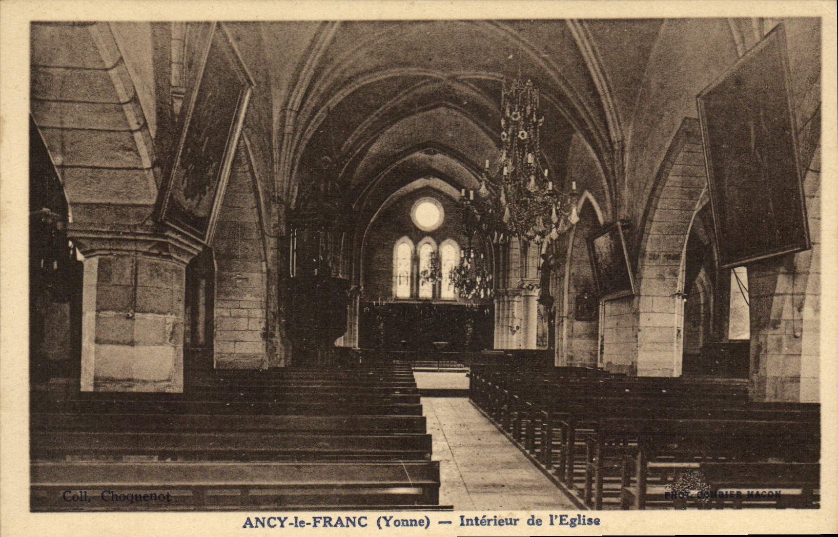 CPA Ancy Le Franc Interieur De I'Eglise