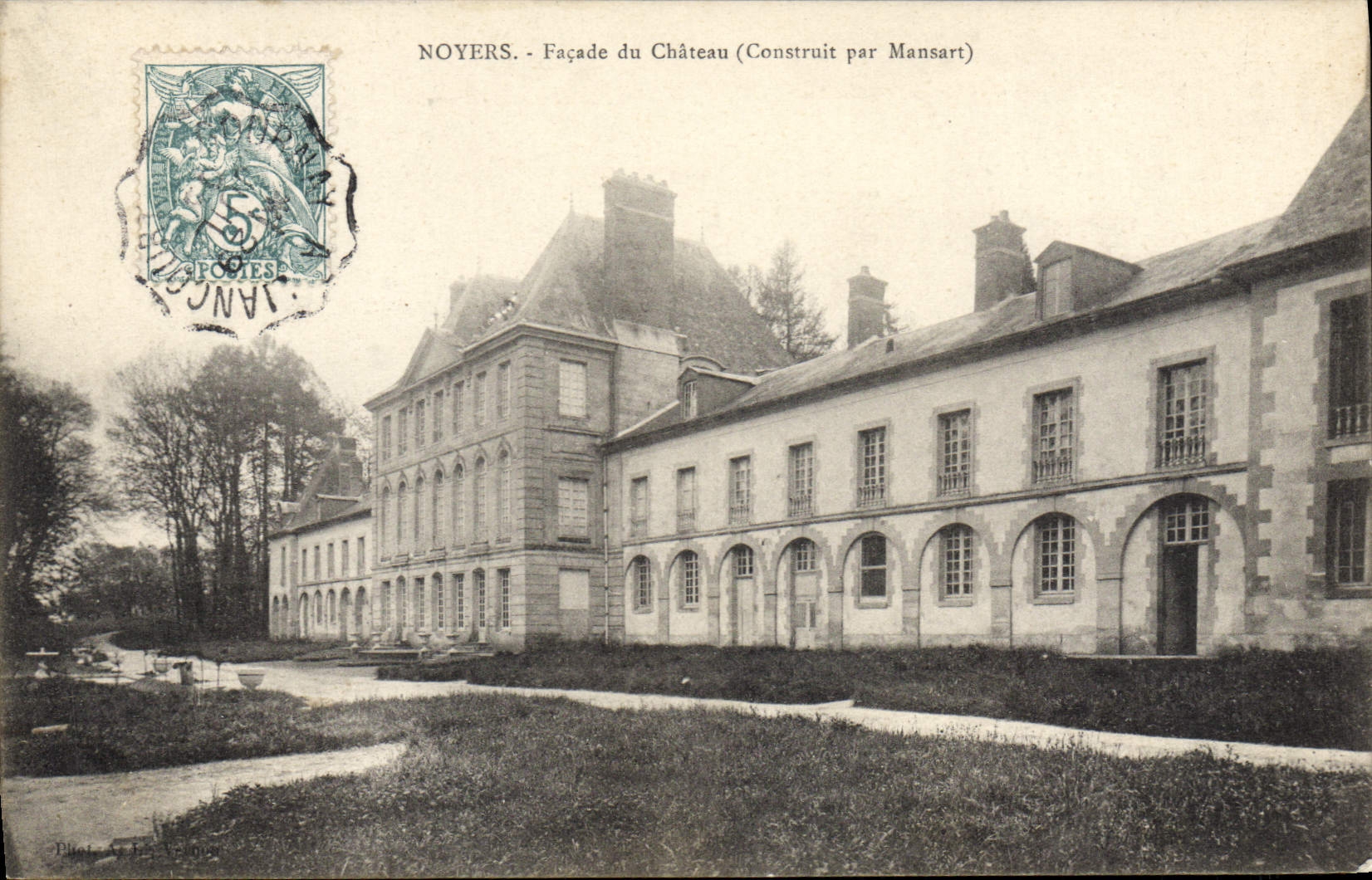 CPA Noyers Facade Du Château
