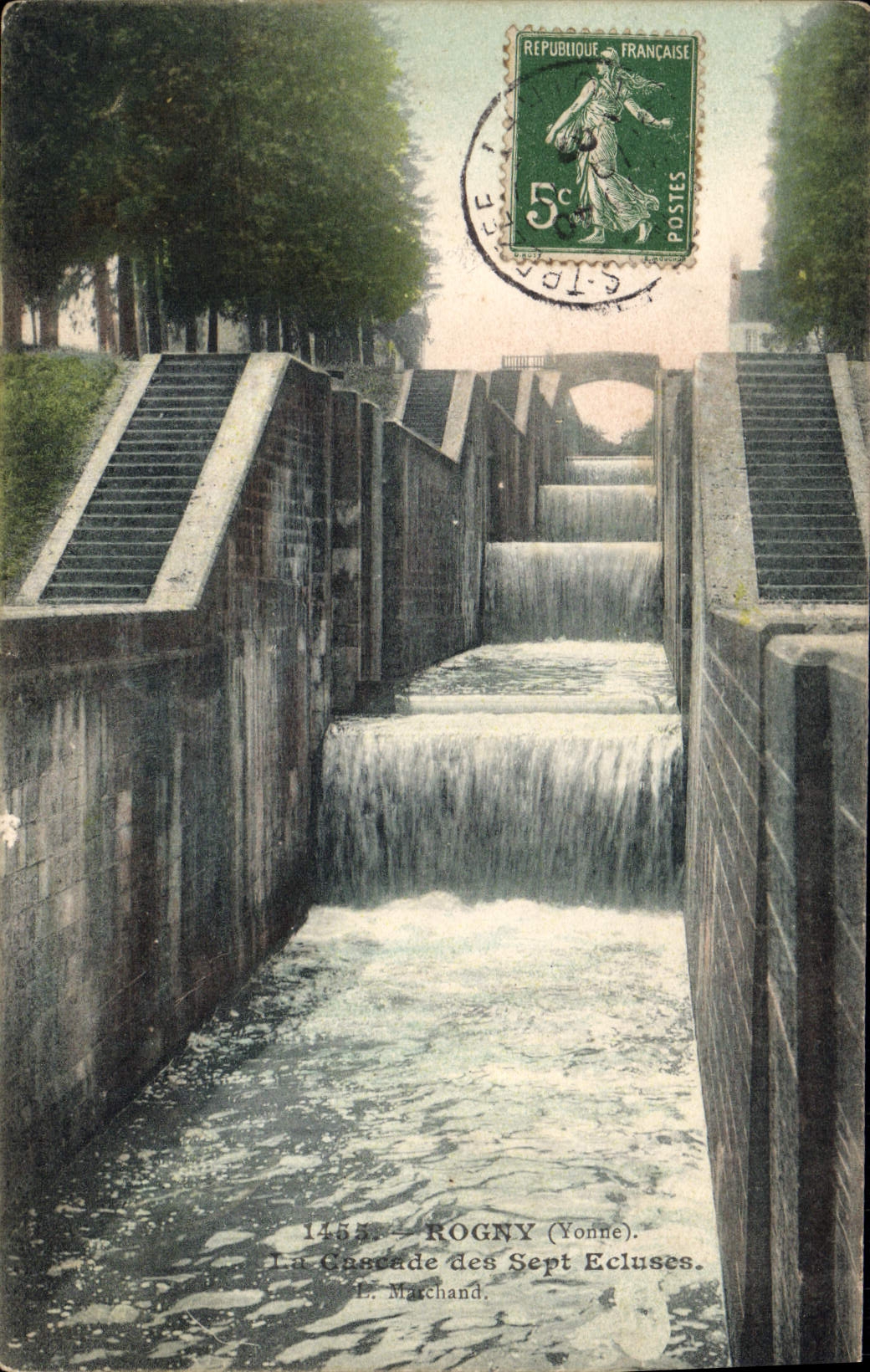 CPA Rogny La cascade Des sept écluses aux environs de chatillon-coligny