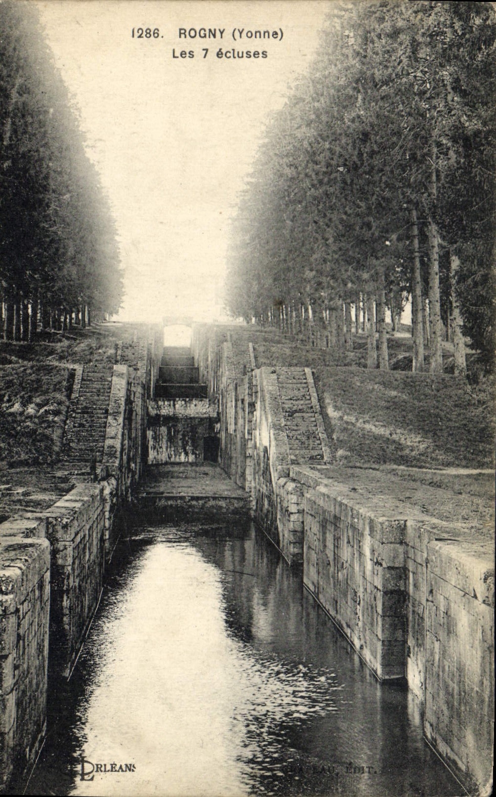 CPA Rogny La cascade Des sept écluses aux environs de chatillon-coligny