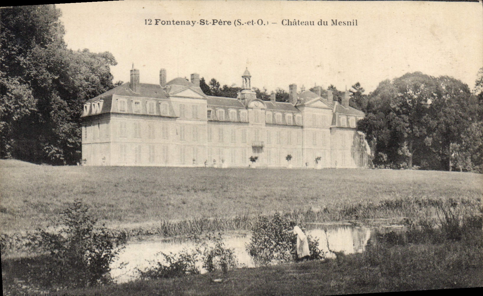 CPA Fontenay St Pere Chateau Du Mesnil