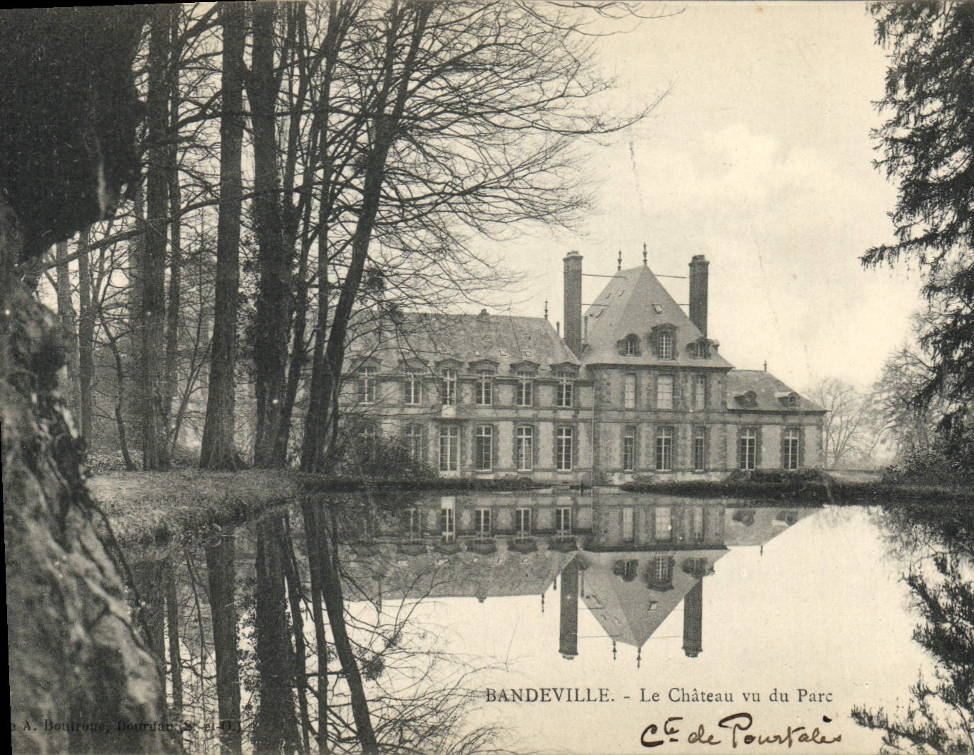 CPA Bandeville Le Chateau Vu Du Parc