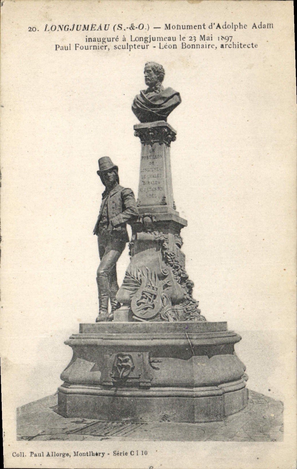CPA Longjumeau Monument D'Adolphe Adam