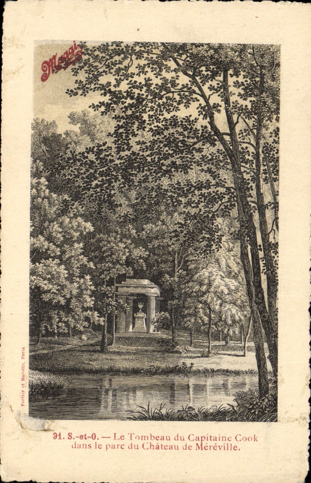 CPA Le Tombeau Du Capitaine Cook Dans le Parc du château de Méréville