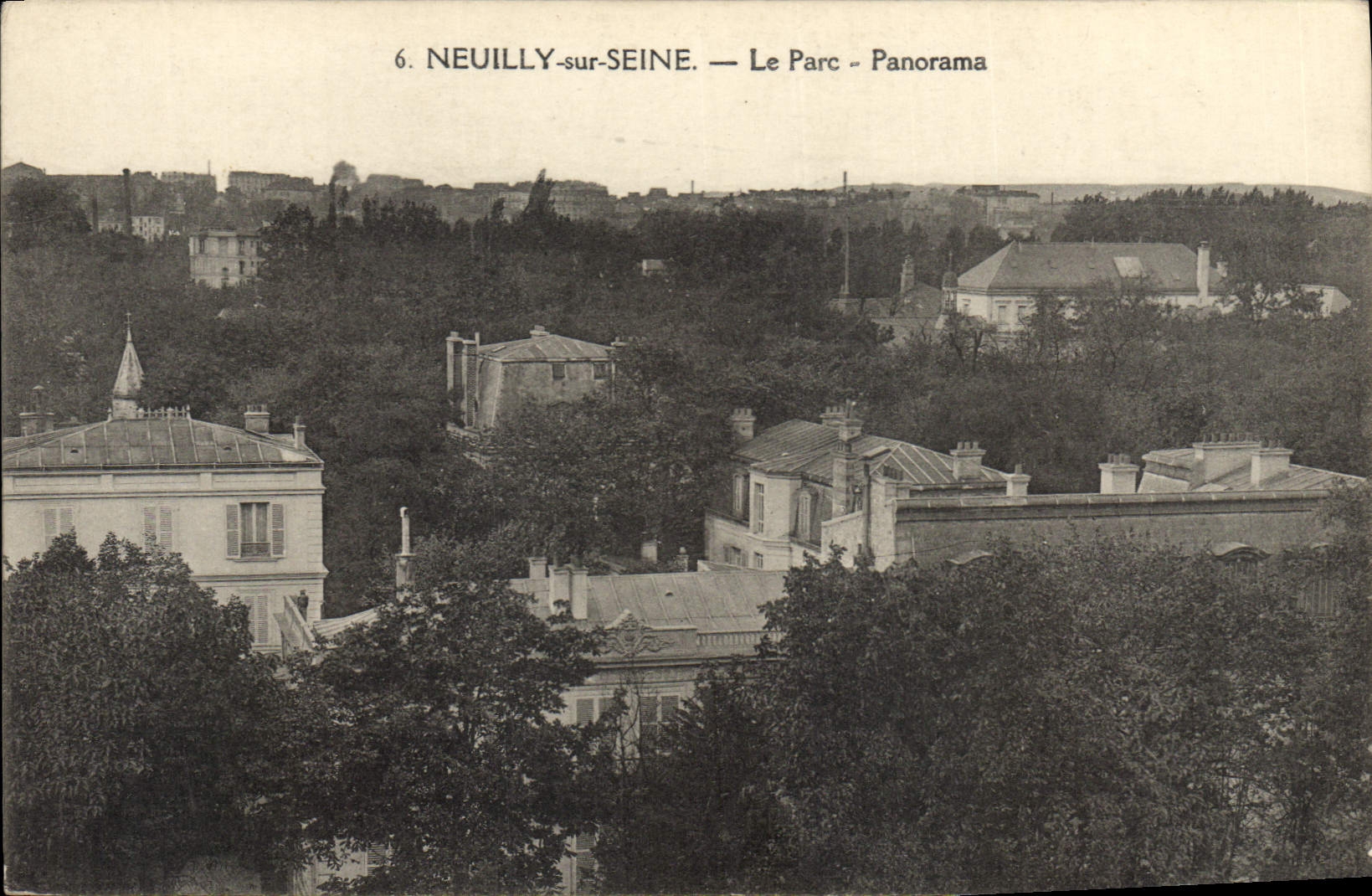 CPA Neuilly Sur Seine Le Parc Panorama