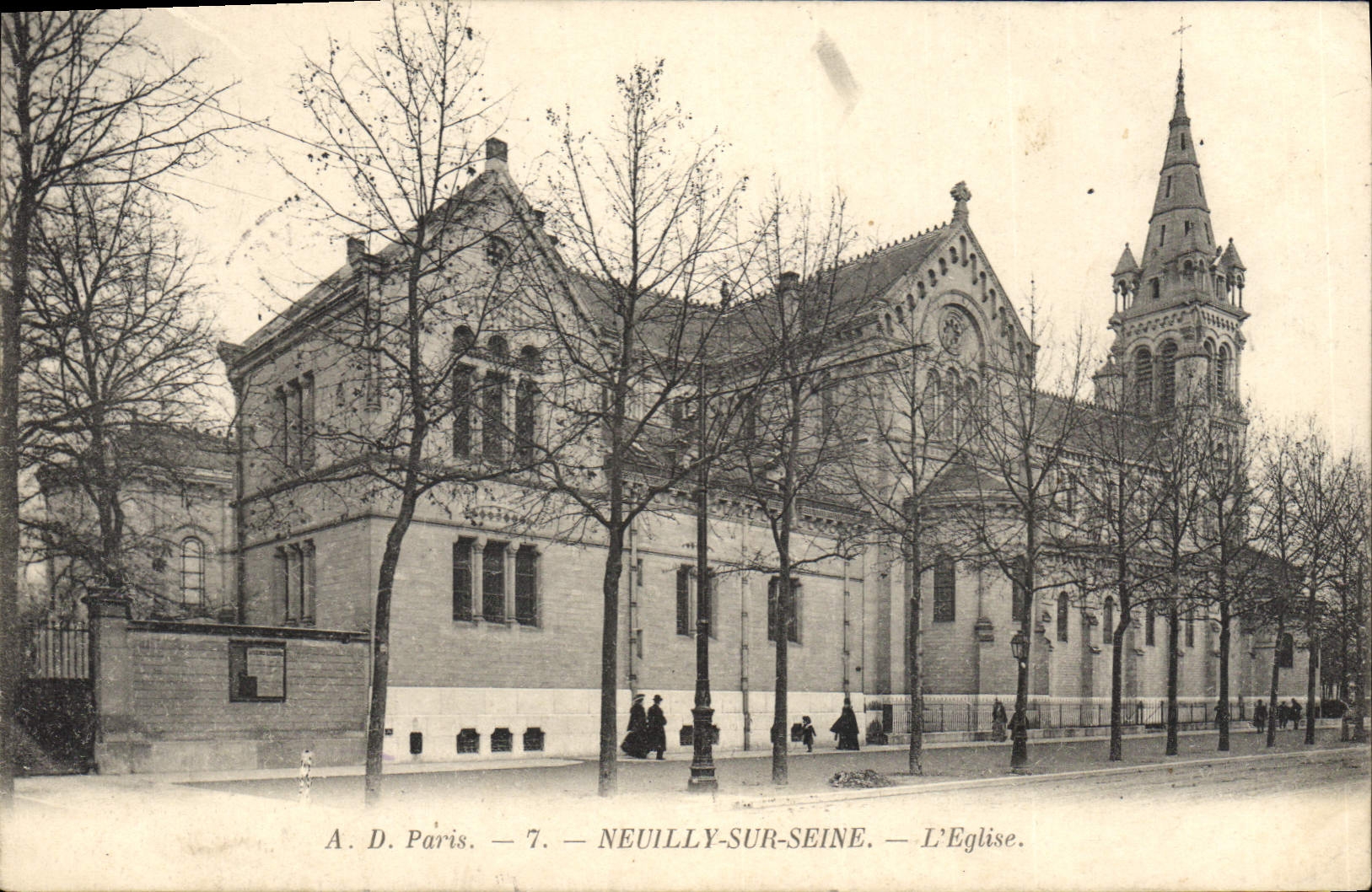 CPA Neuilly Sur Seine L'Eglise