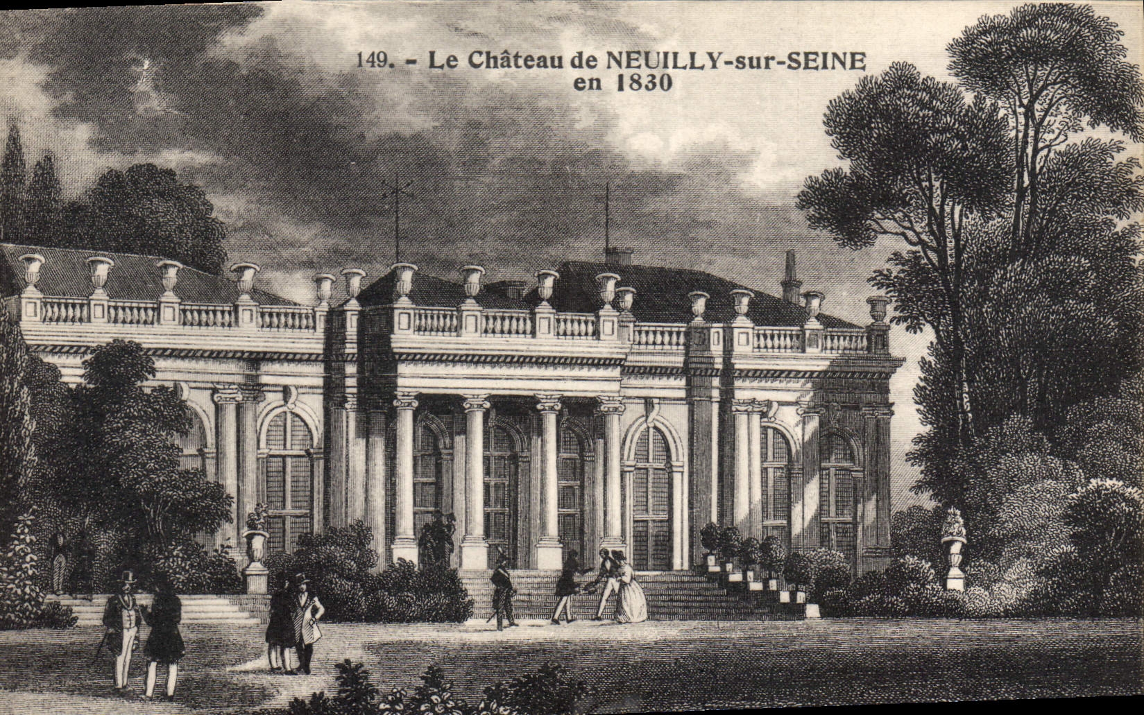 CPA Neuilly Sur Seine Le château en 1830