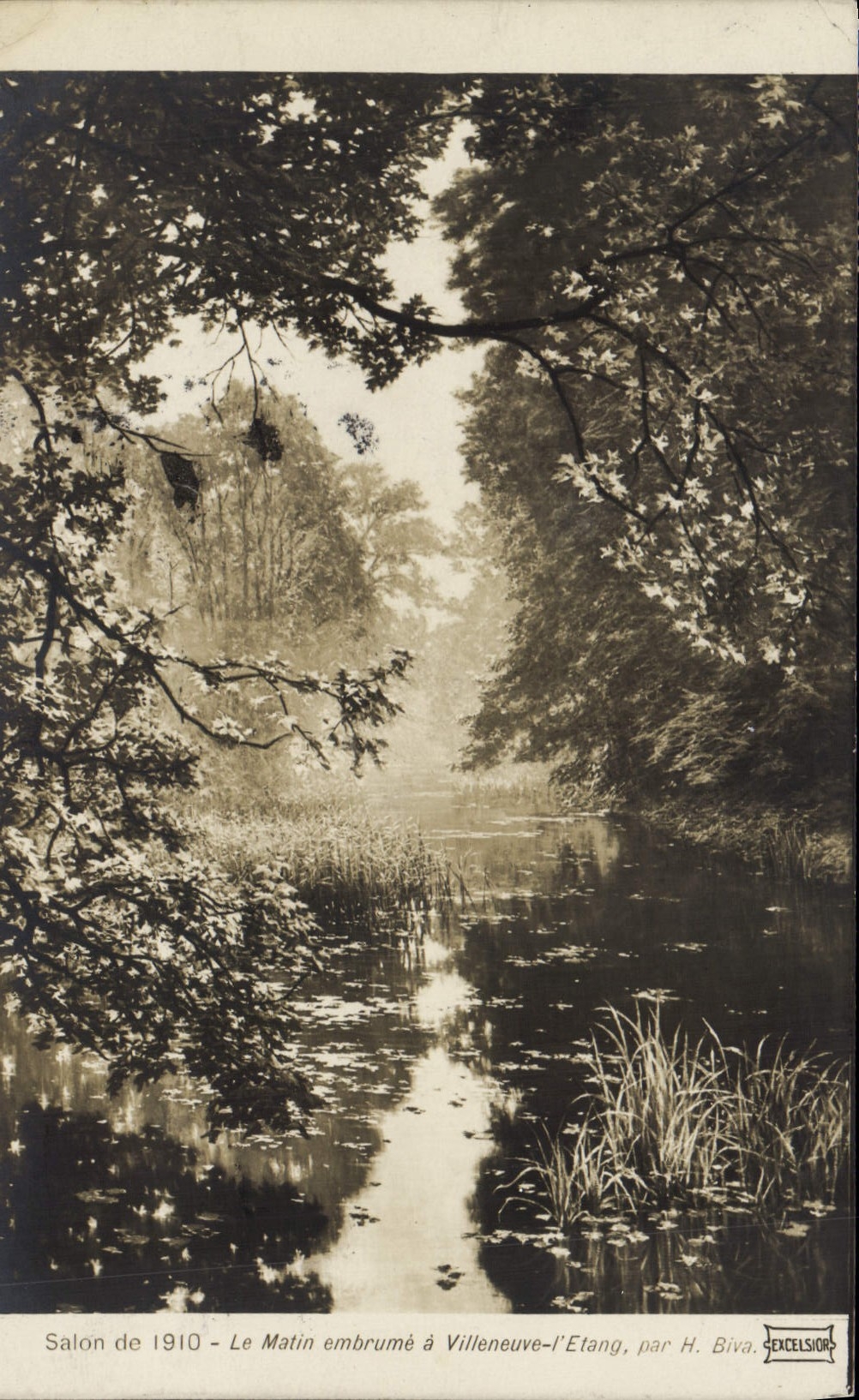 CPA Salon De 1910 Le Matin Embrume A Villeneuve I'Etang Biva