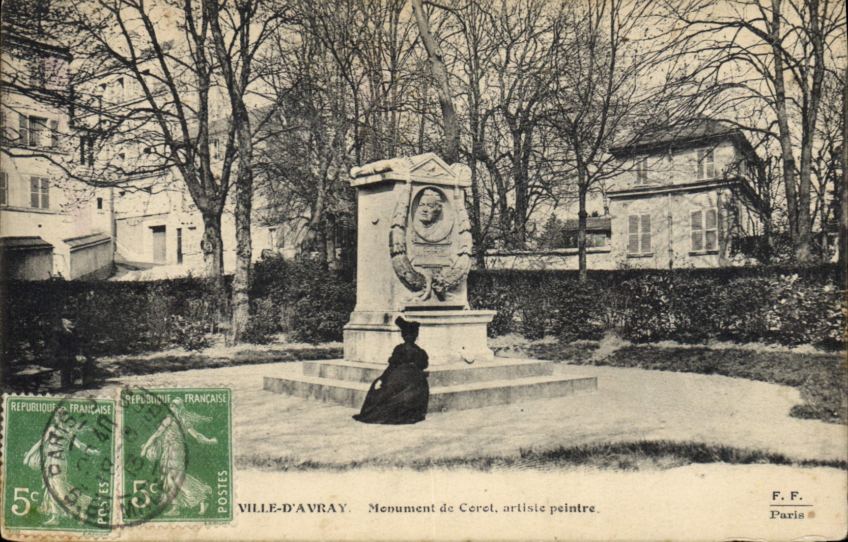 CPA Ville D'Avray Monument De Corot Artiste Peintre