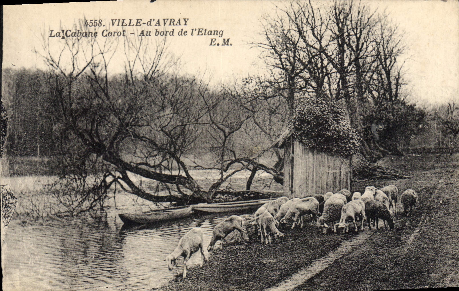 CPA Ville D'Avray La Cabane Corot Au Bord De I'Etang